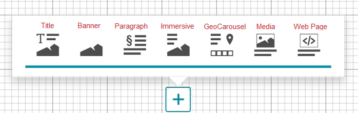GeoStory sections